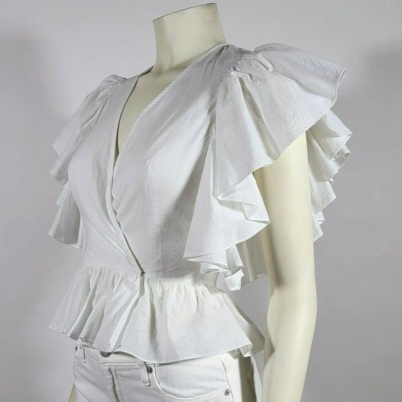 MARKARIAN White Ruffled Norris Top Blouse - Picture 3 of 5